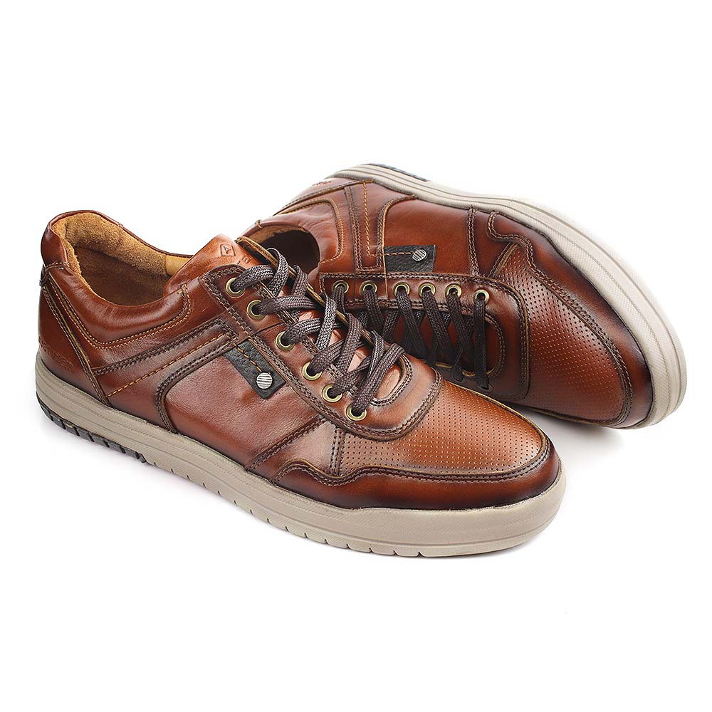 کفش چرم طبی مردانه آتن مدل گاما کد 03 با رنگ قهوه‌ای